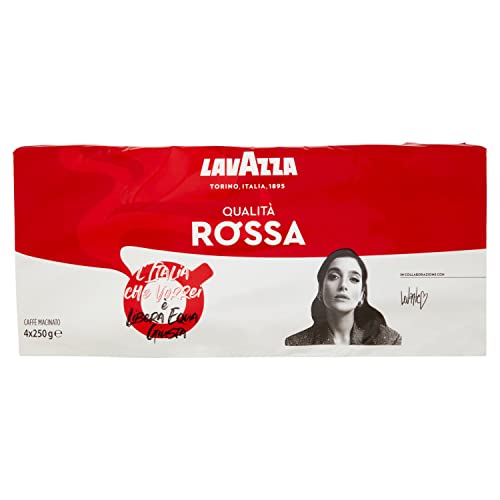 Lavazza Qualità Rossa caffè macinato moka 4x250 g cioccolato