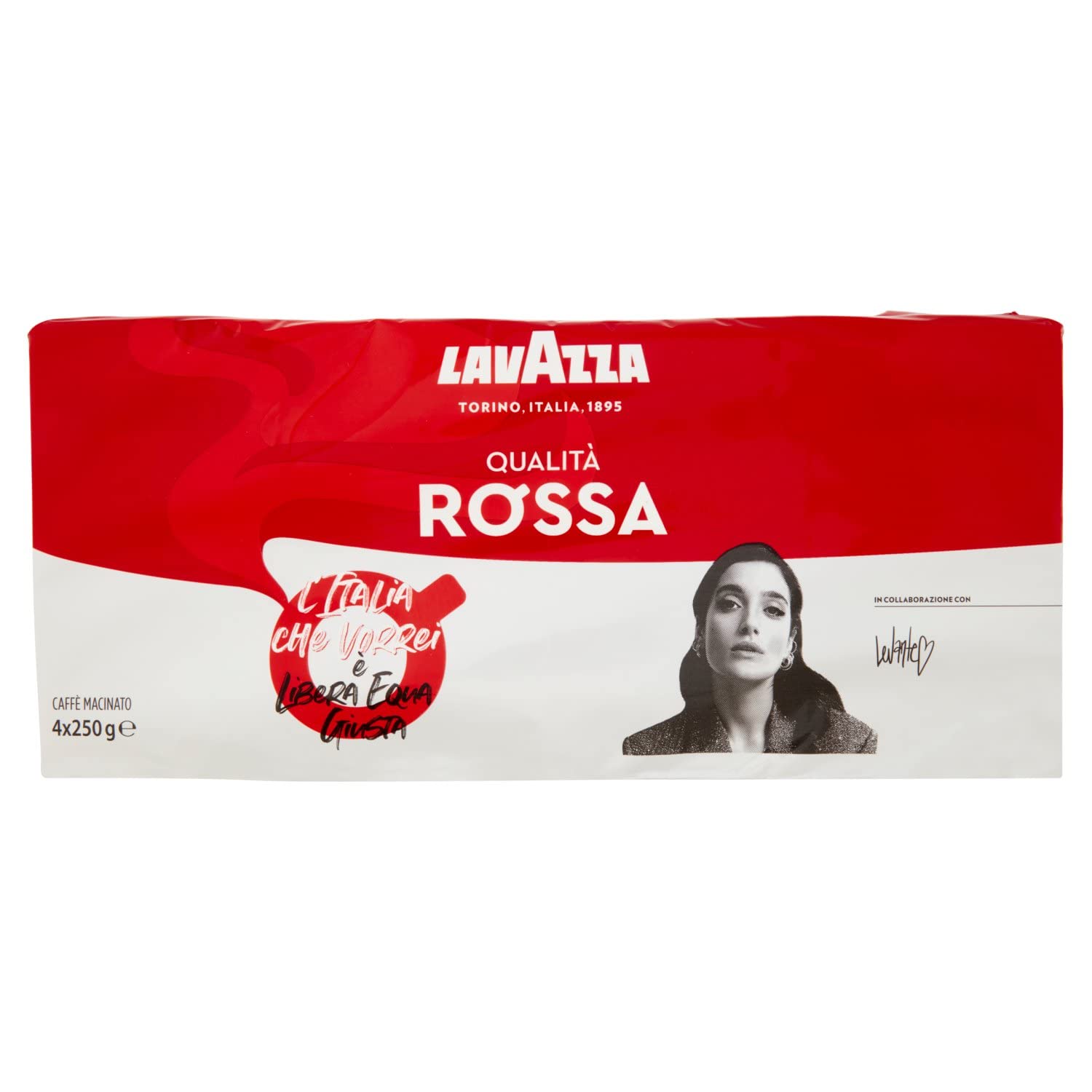 Lavazza Qualità Rossa caffè macinato moka 4x250 g cioccolato
