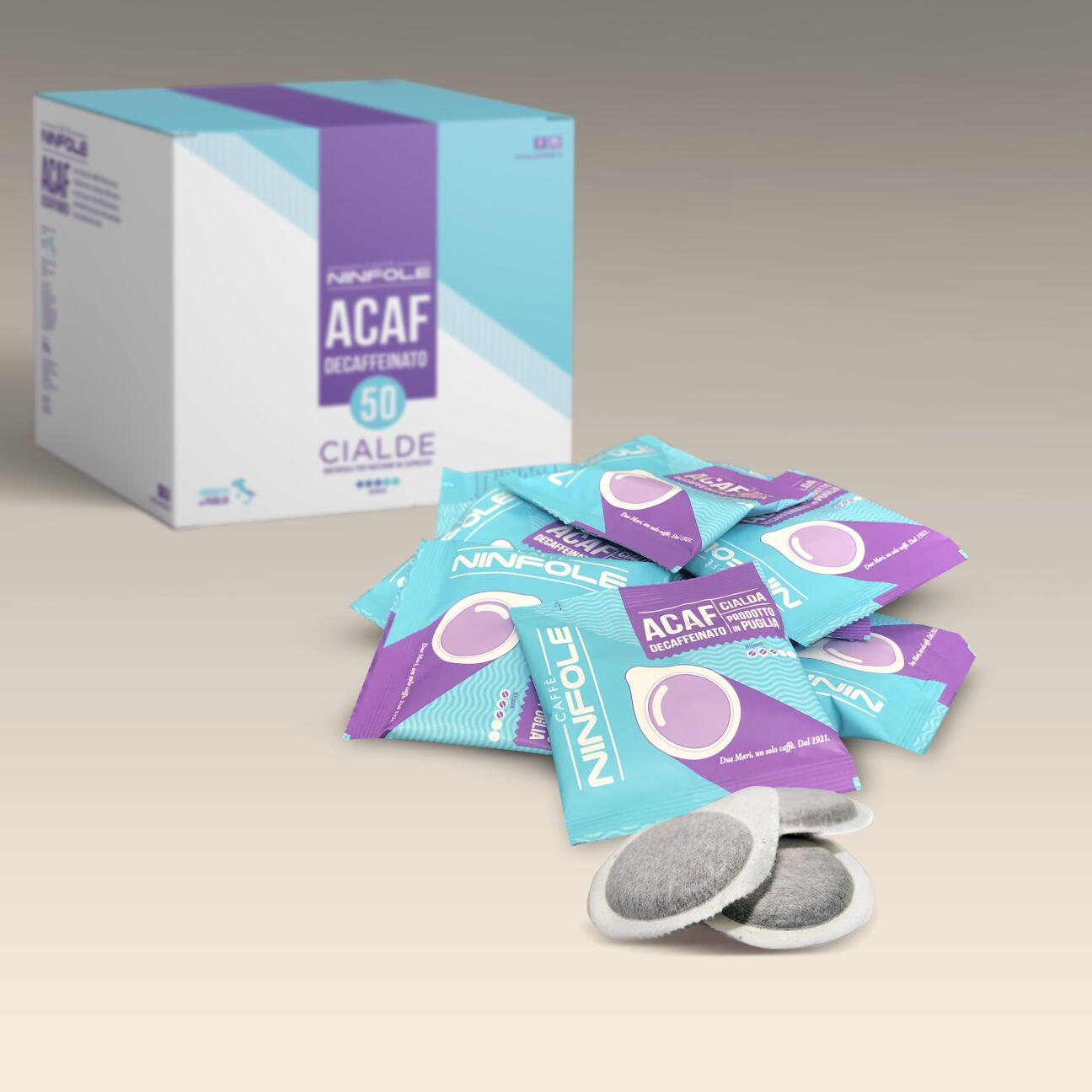 Caffè Ninfole Acaf cialde decaffeinate E.S.E. 50 pezzi