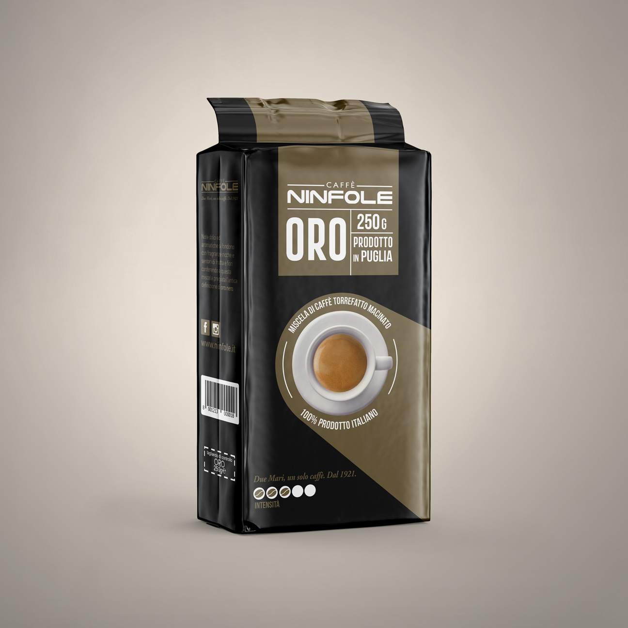 Caffè Ninfole Oro caffè macinato moka gusto dolce
