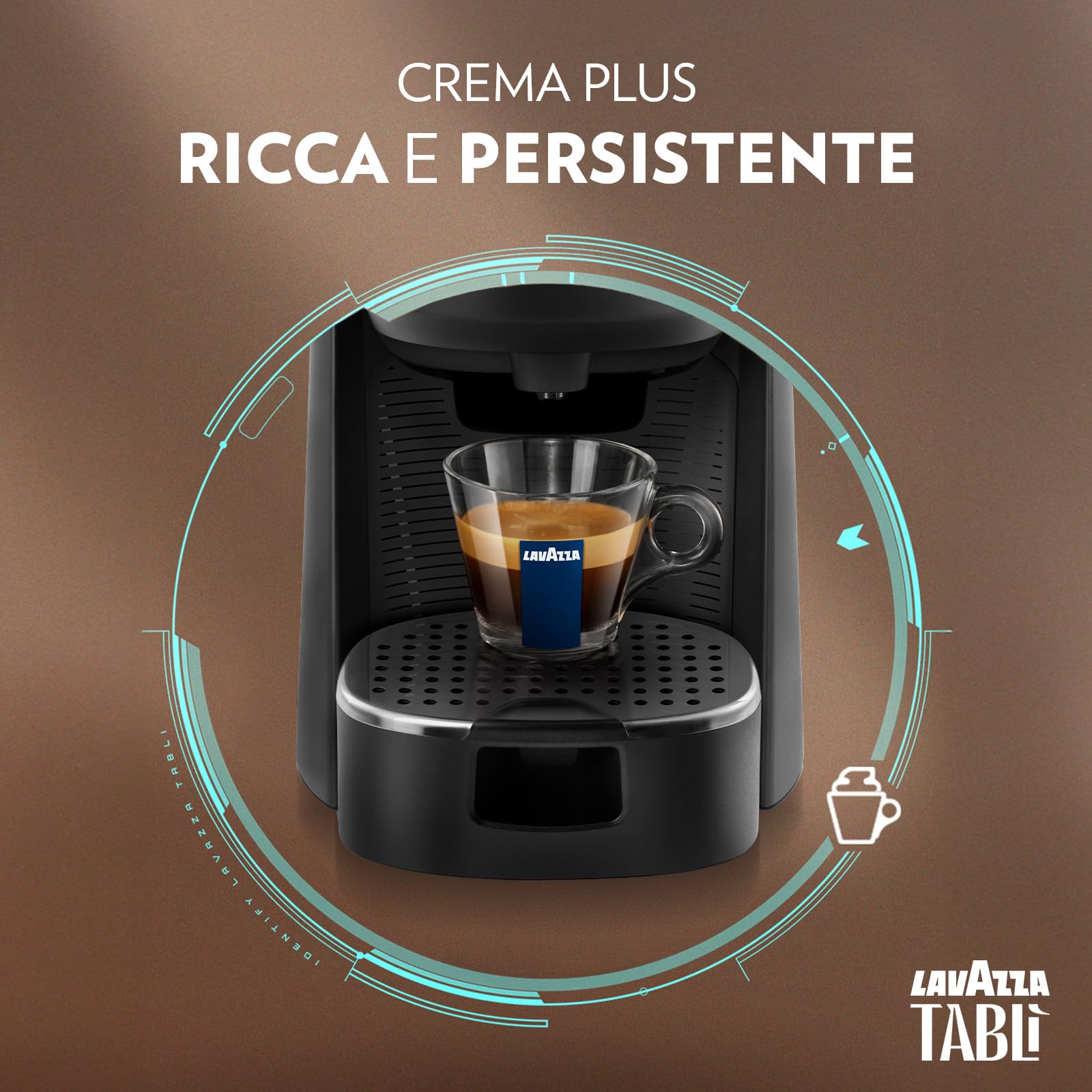 Lavazza Tablì Macchina Caffè Marrone + 96 Tab Crema Plus
