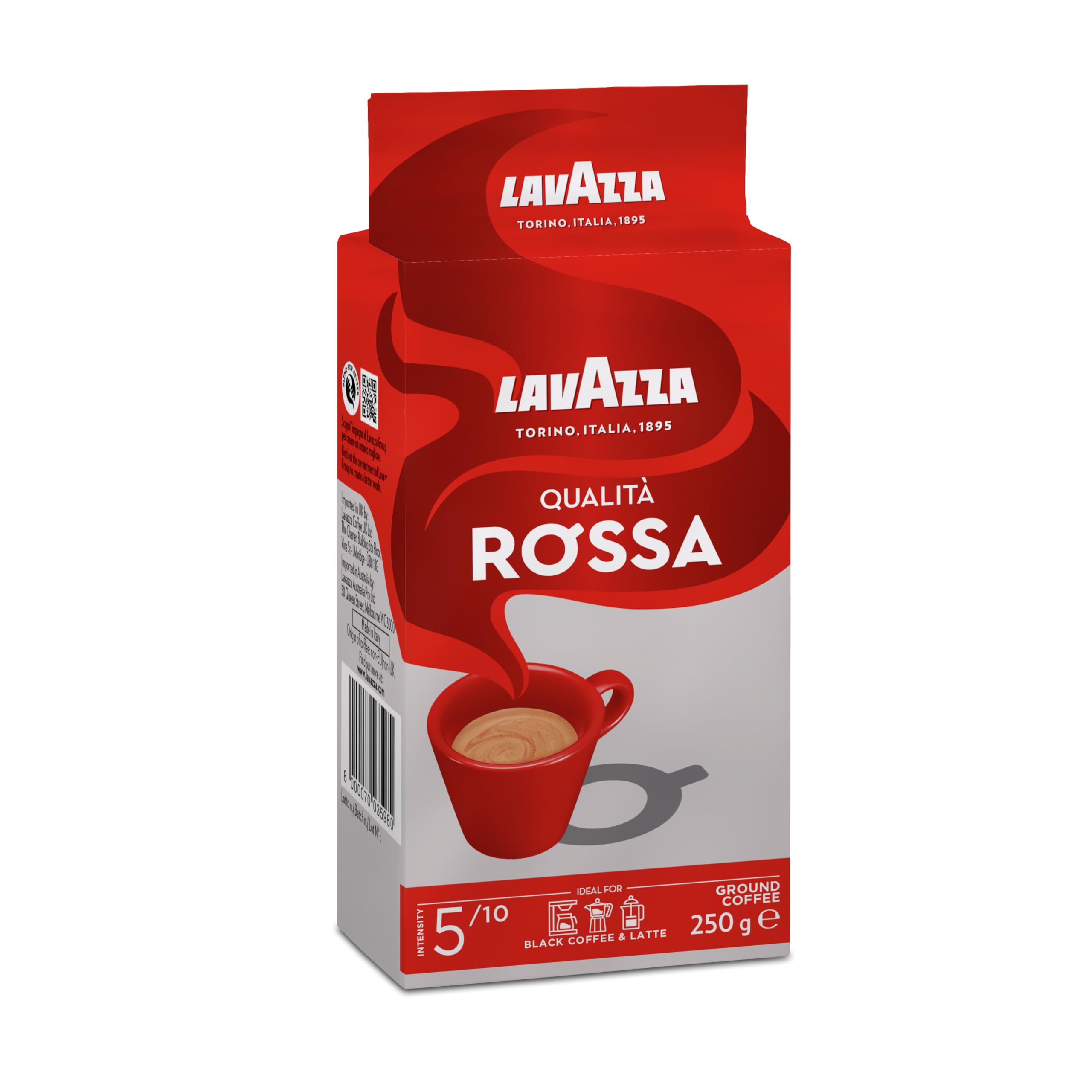 Lavazza Qualità Rossa Caffè Macinato 250 g Brasiliano
