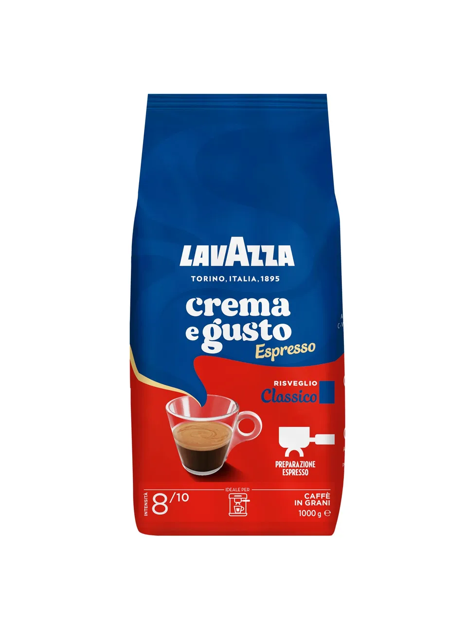 Lavazza Crema e Gusto Classico Caffè in Grani 1 kg Intenso