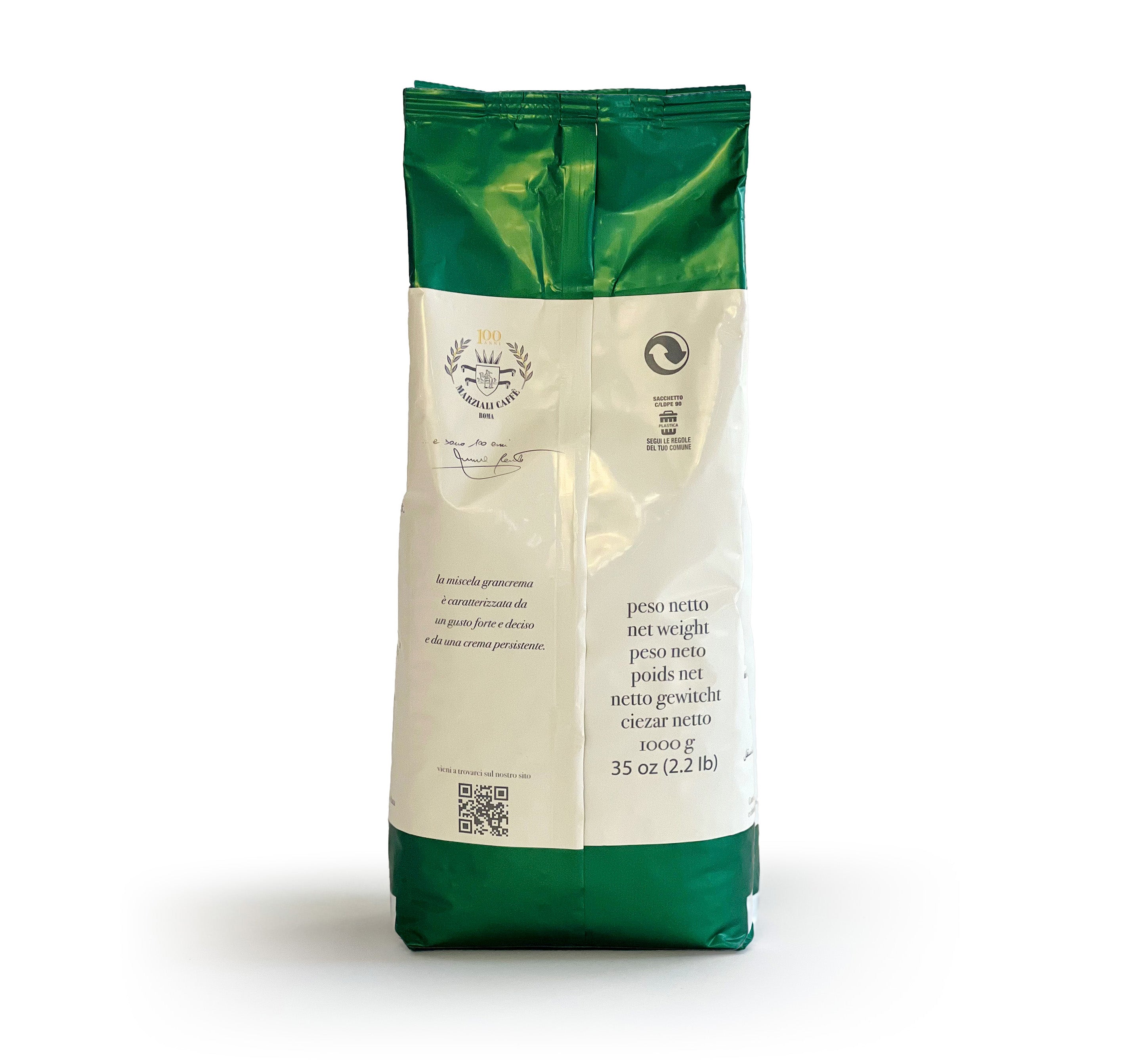 Marziali Grancrema Caffe in Grani 1000g Miscela Forte
