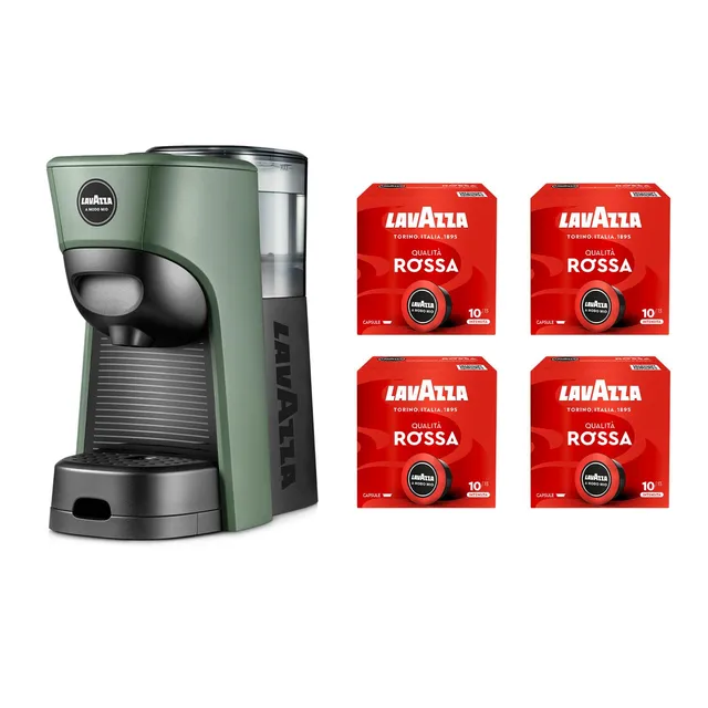 Lavazza A Modo Mio Tiny macchina caffè verde compatta 64 capsule