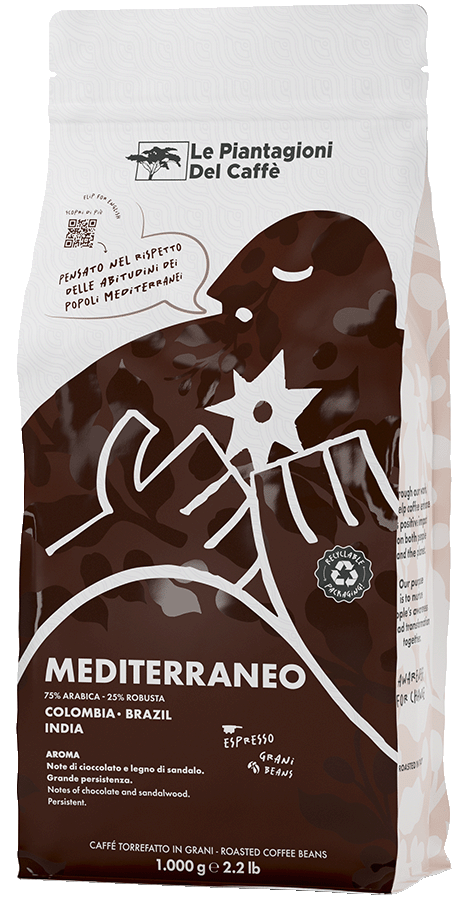 Le Piantagioni Mediterraneo miscela caffè cioccolato 1kg