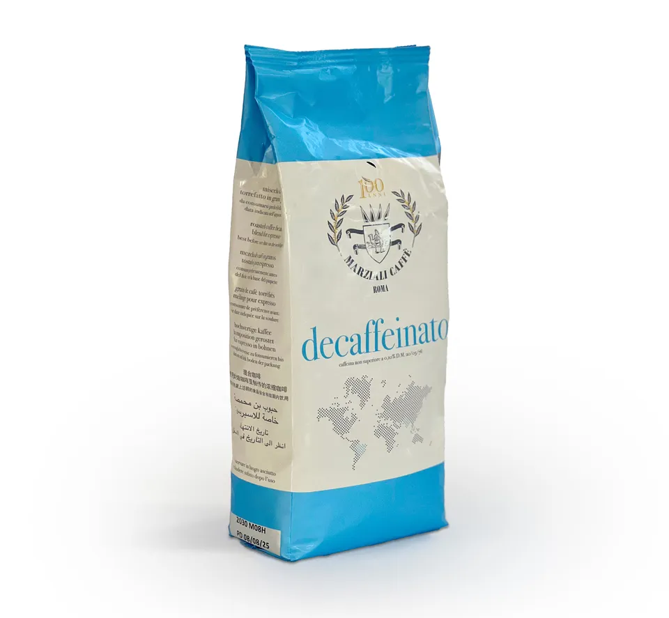 Marziali Decaffeinato Caffe in Grani 1000g Arabica e Robusta