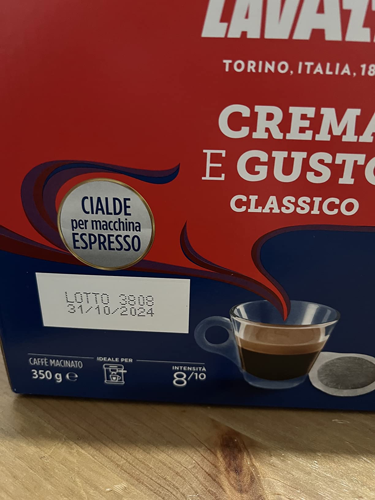 Lavazza Crema e Gusto Classico cialde carta 50 pz legno tabacco