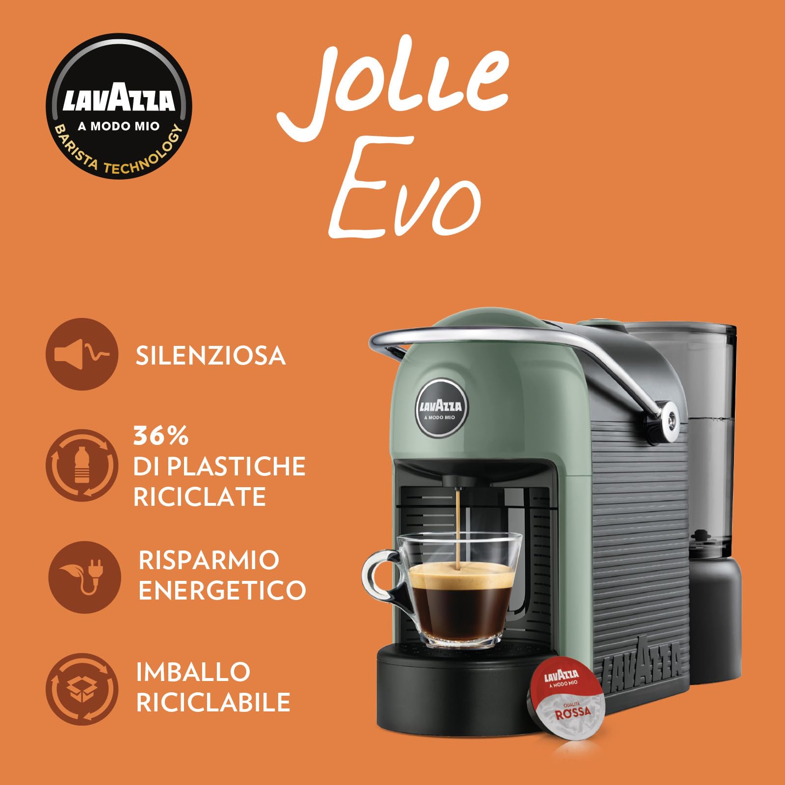 Lavazza Jolie Evo macchina A Modo Mio nera 0,6 L