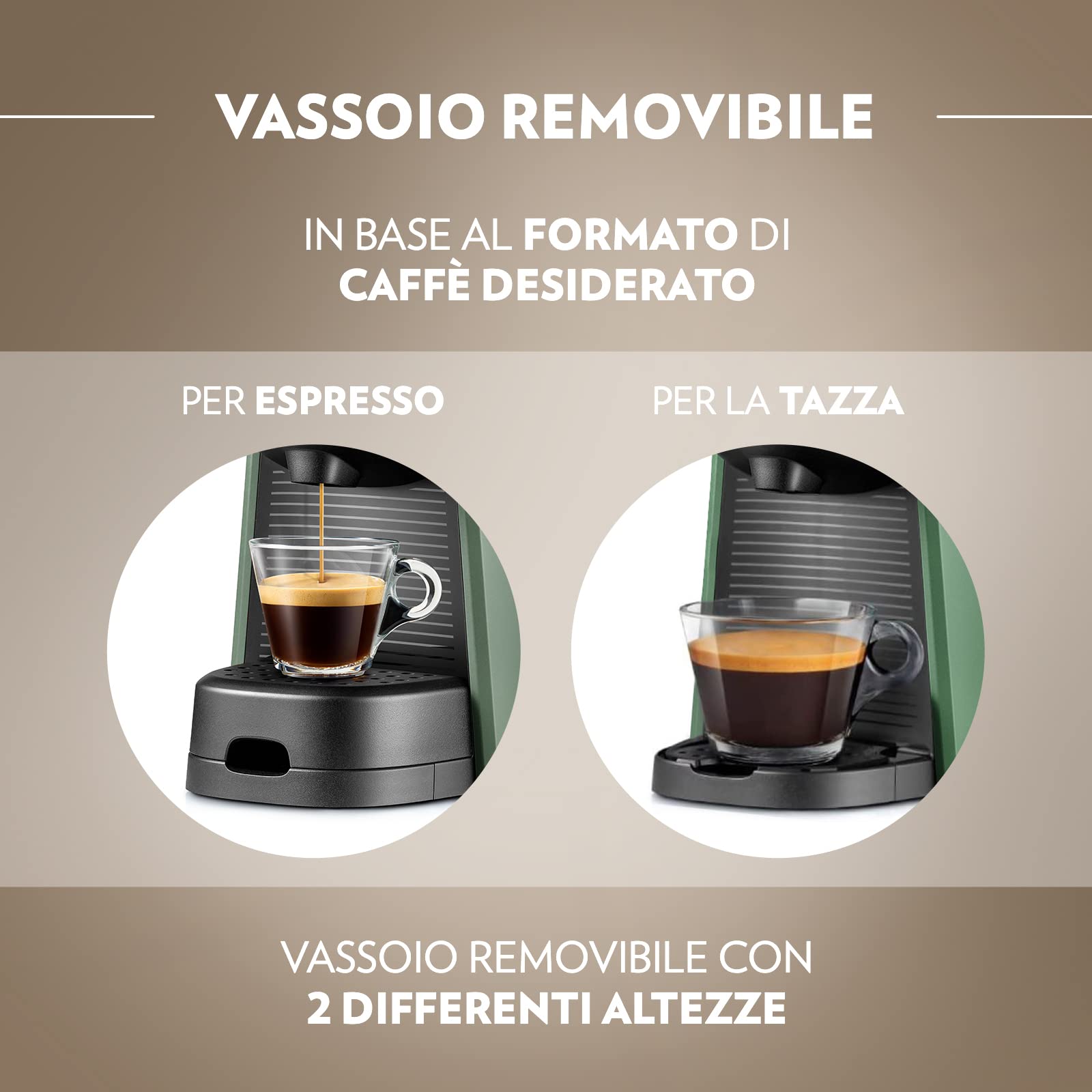 Lavazza A Modo Mio Tiny macchina caffè verde compatta 64 capsule