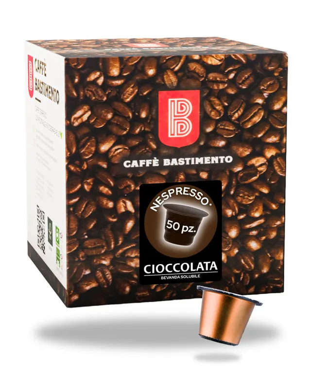 Bastimento Cioccolato Capsule Compatibili Nespresso 50 pz Cioccolata