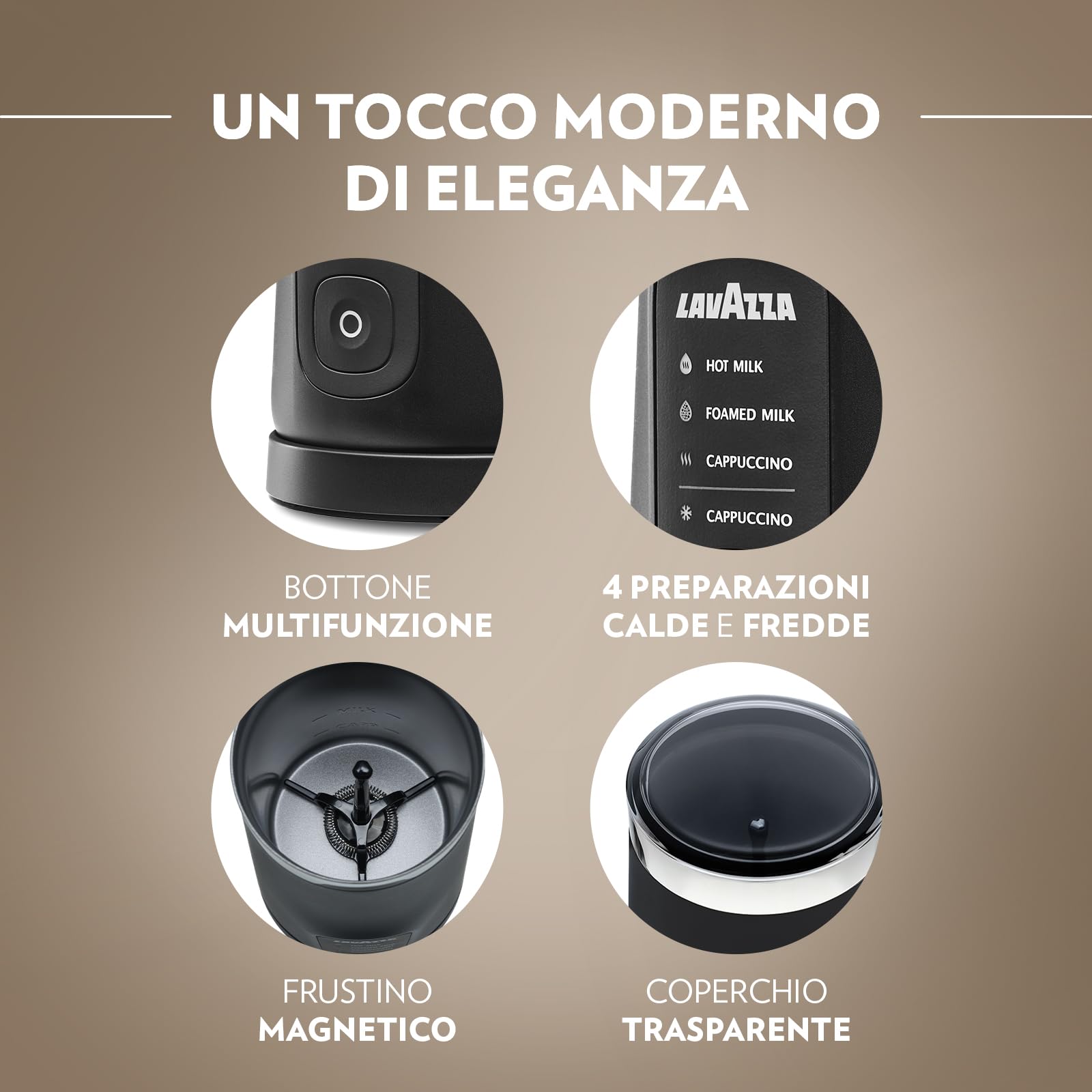 Lavazza MilkEasy Plus Montalatte Elettrico con Frusta Magnetica