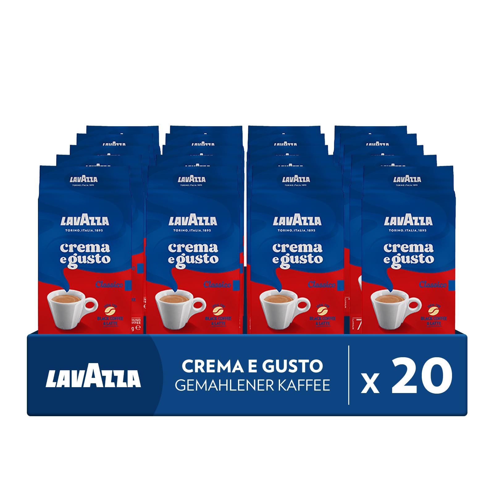 Lavazza Crema e Gusto macinato 20x250 g gusto cioccolato