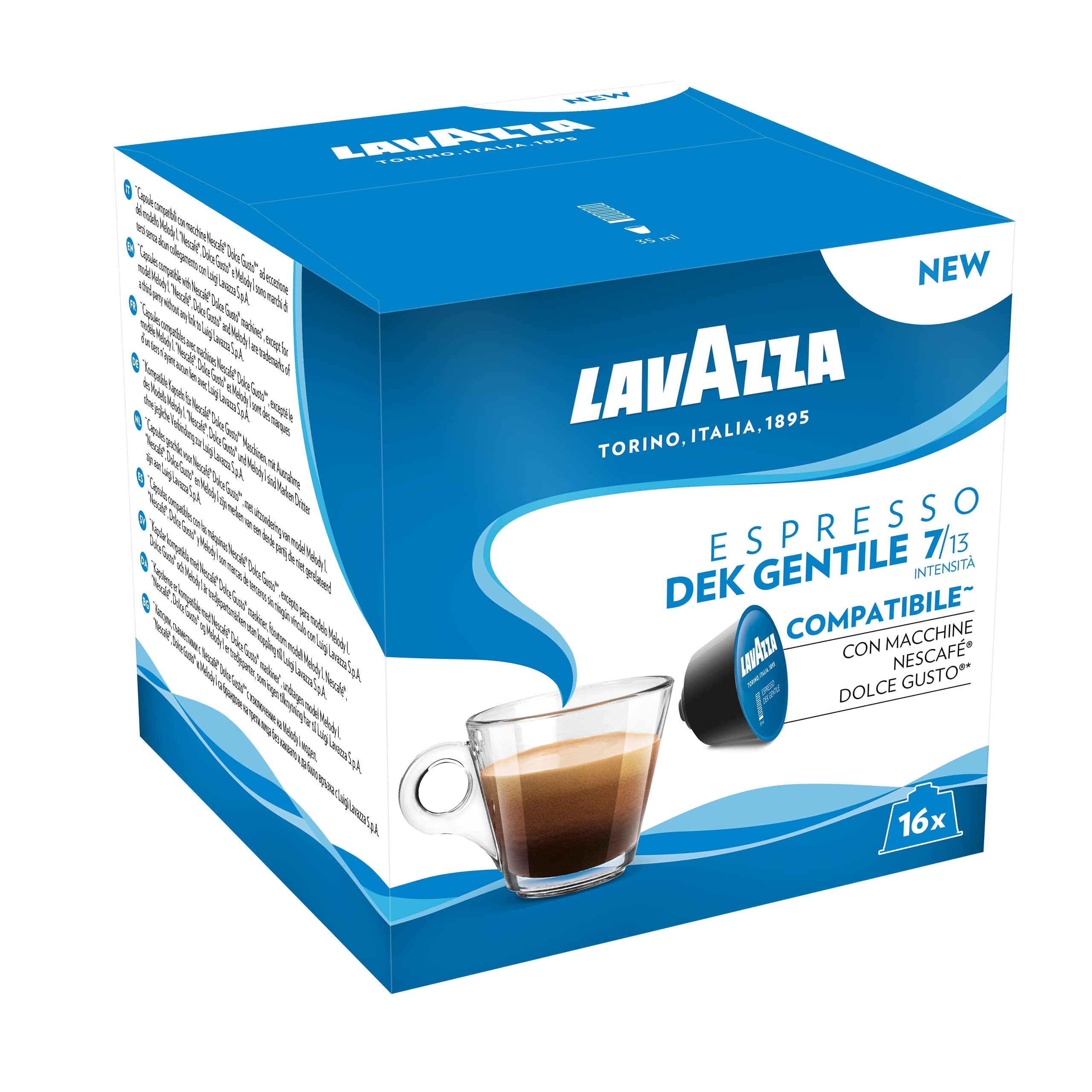 Lavazza Dek Gentile capsule Dolce Gusto decaffeinato 96 pz arabica
