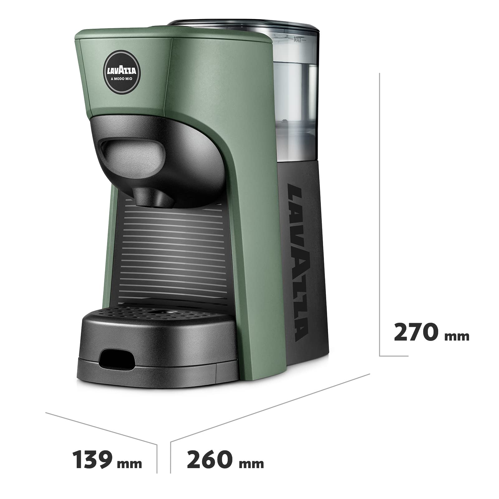 Lavazza A Modo Mio Tiny macchina caffè verde compatta 64 capsule