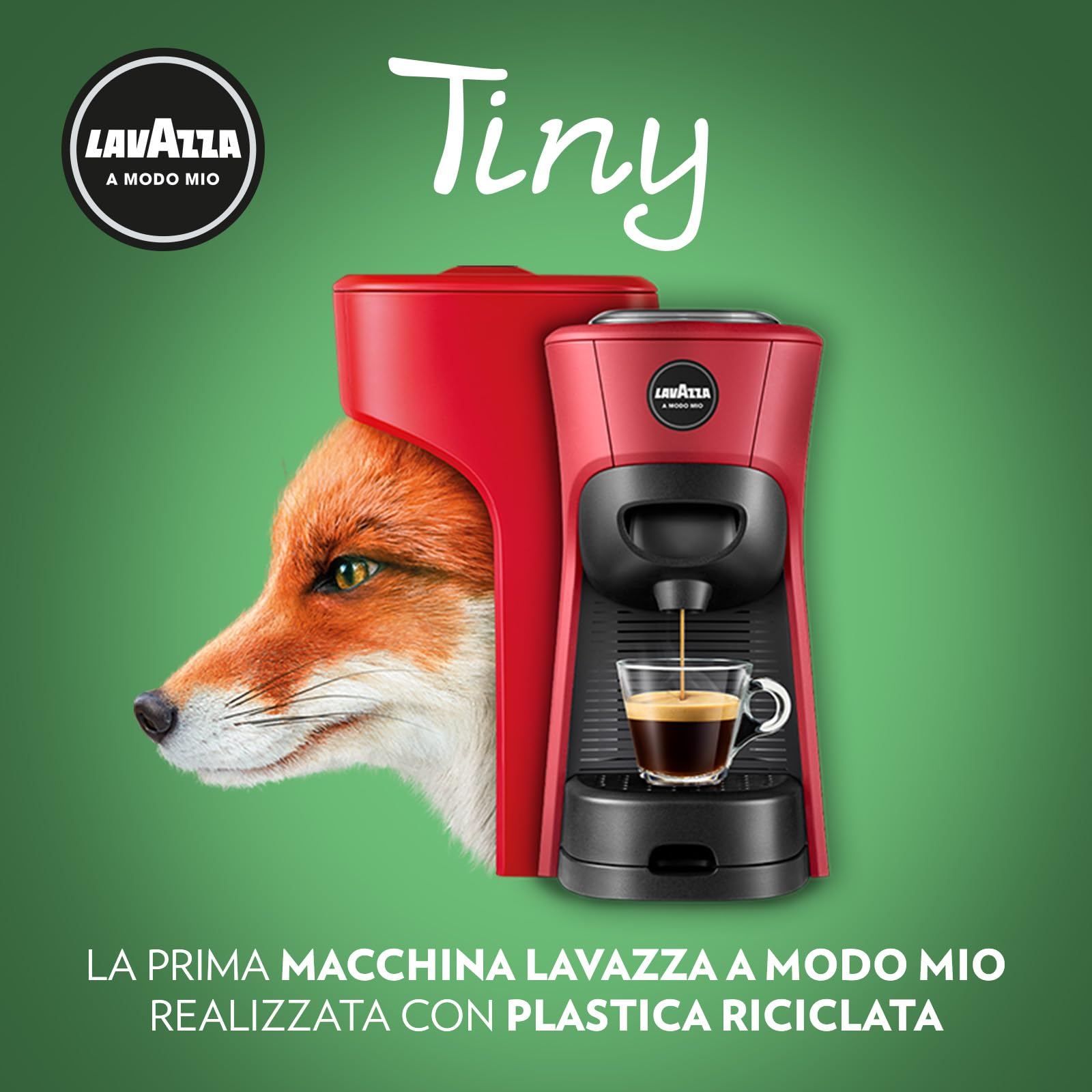 Lavazza A Modo Mio Tiny macchina capsule rossa con 64 capsule