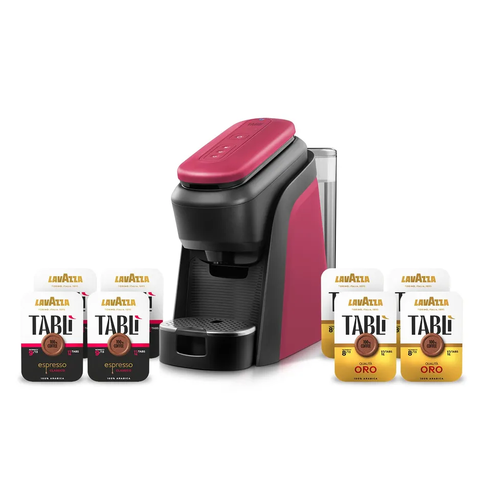 Lavazza Tablì macchina caffè rossa + 96 tab Oro Classico