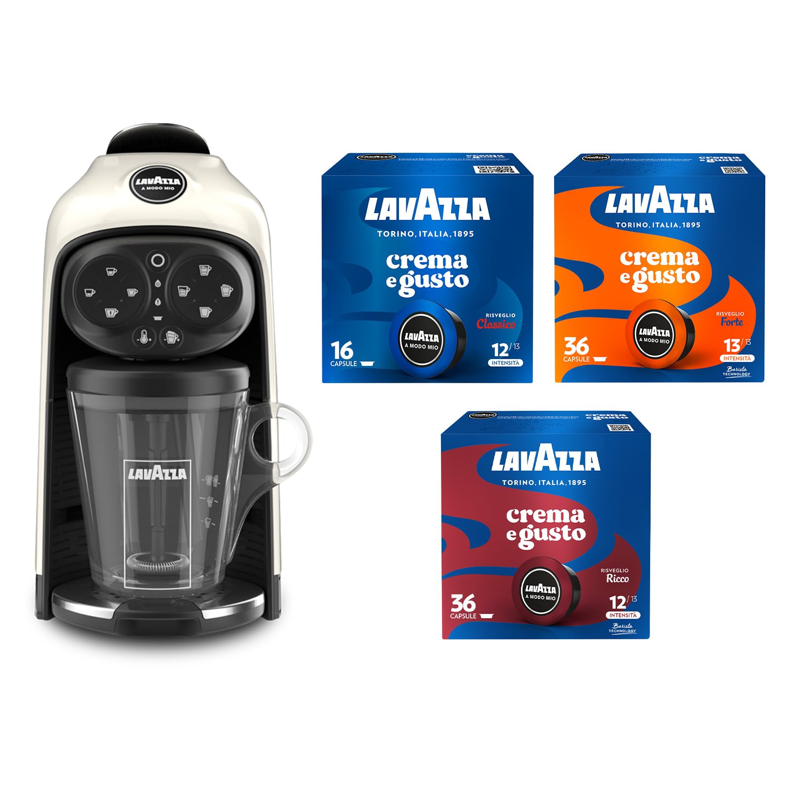 Lavazza A Modo Mio Deséa macchina caffè nera capsule latte