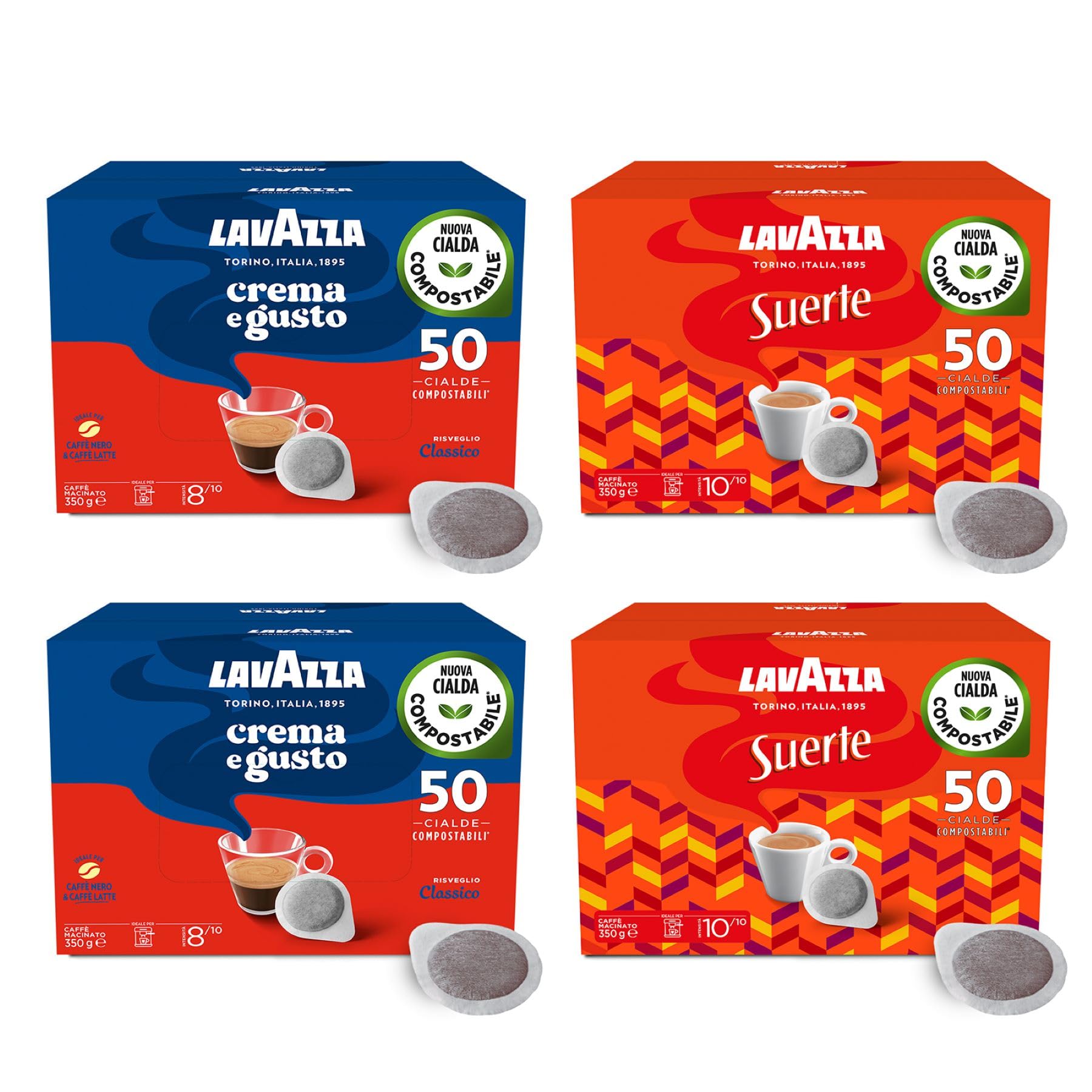 Lavazza Crema e Gusto Classico cialde 200 pezzi tostatura scura