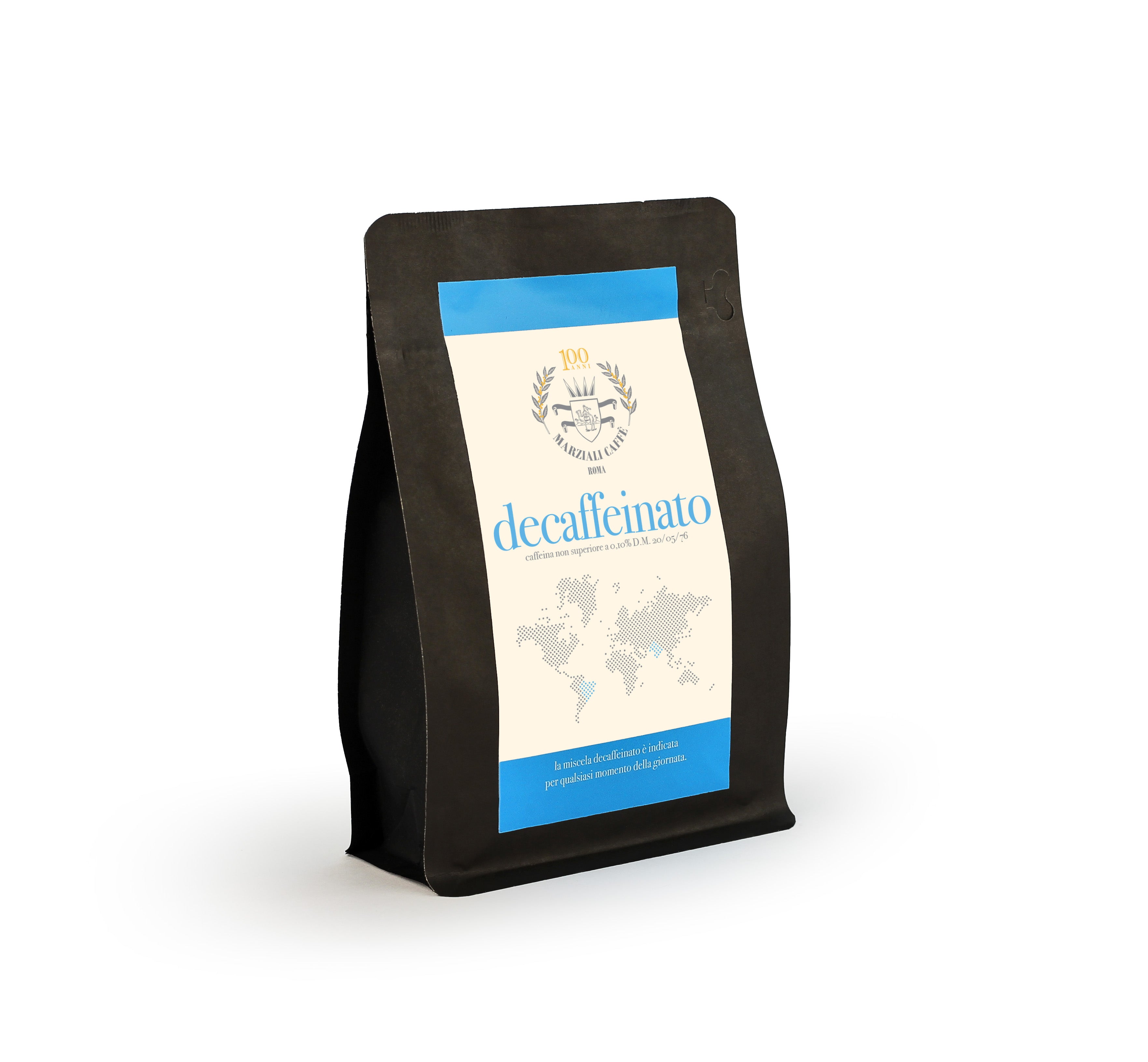 Marziali Decaffeinato caffè macinato espresso senza caffeina