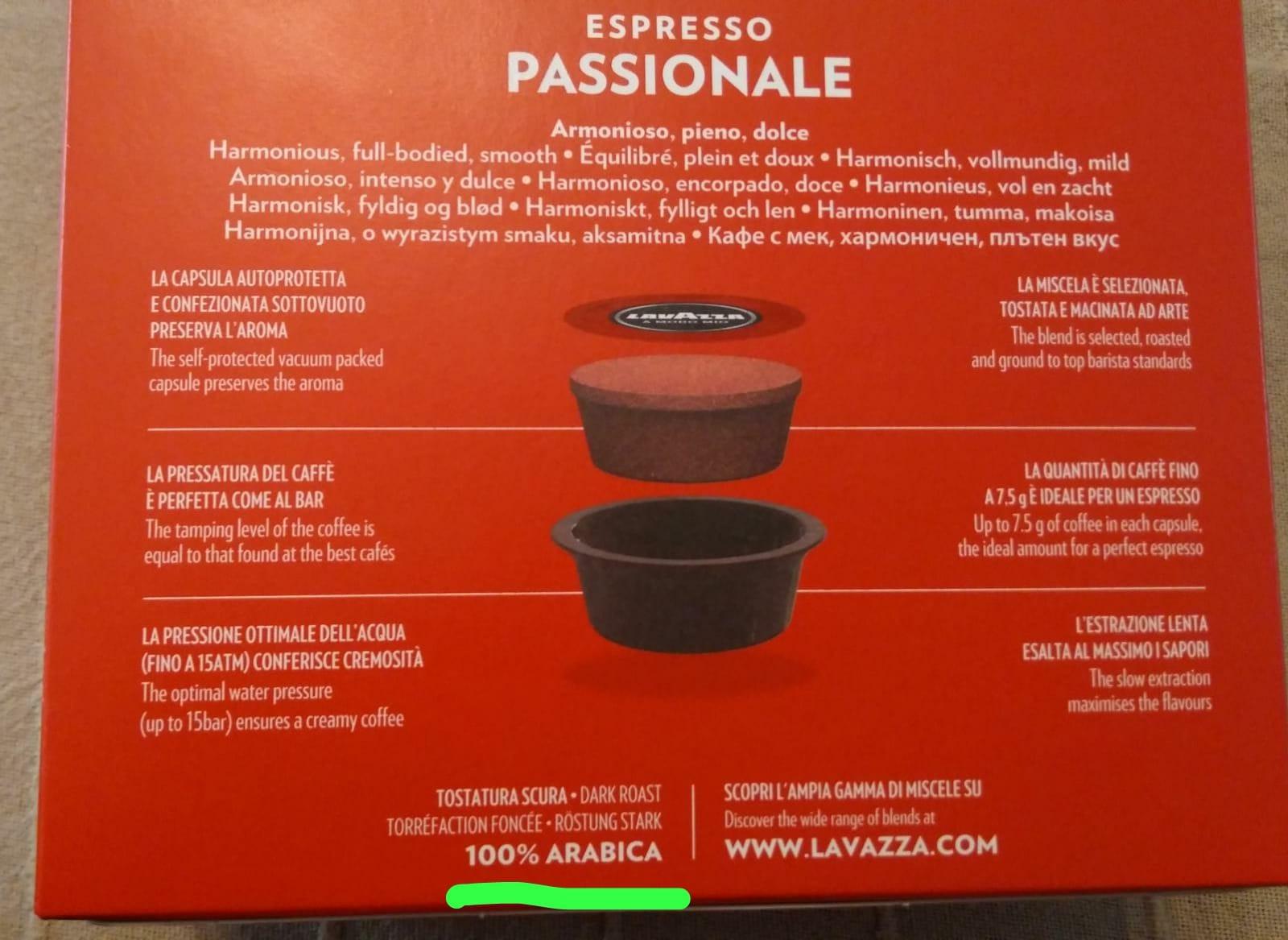 Lavazza A Modo Mio Passionale 180 Capsule Caramello Cioccolato