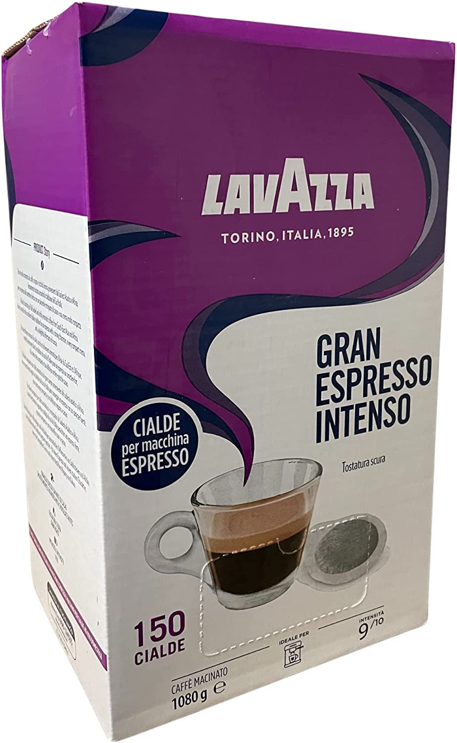Lavazza Gran Espresso Intenso Cialde ESE 44 mm 150 Pezzi