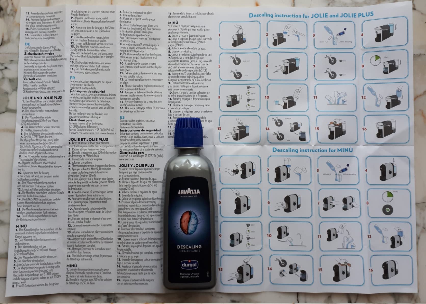 Lavazza A Modo Mio Liquido Decalcificante 250 ml 2 Trattamenti