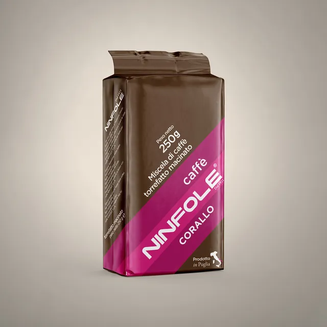Caffè Ninfole Corallo macinato moka tradizione sottovuoto