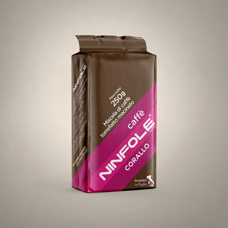 Caffè Ninfole Corallo macinato moka tradizione sottovuoto