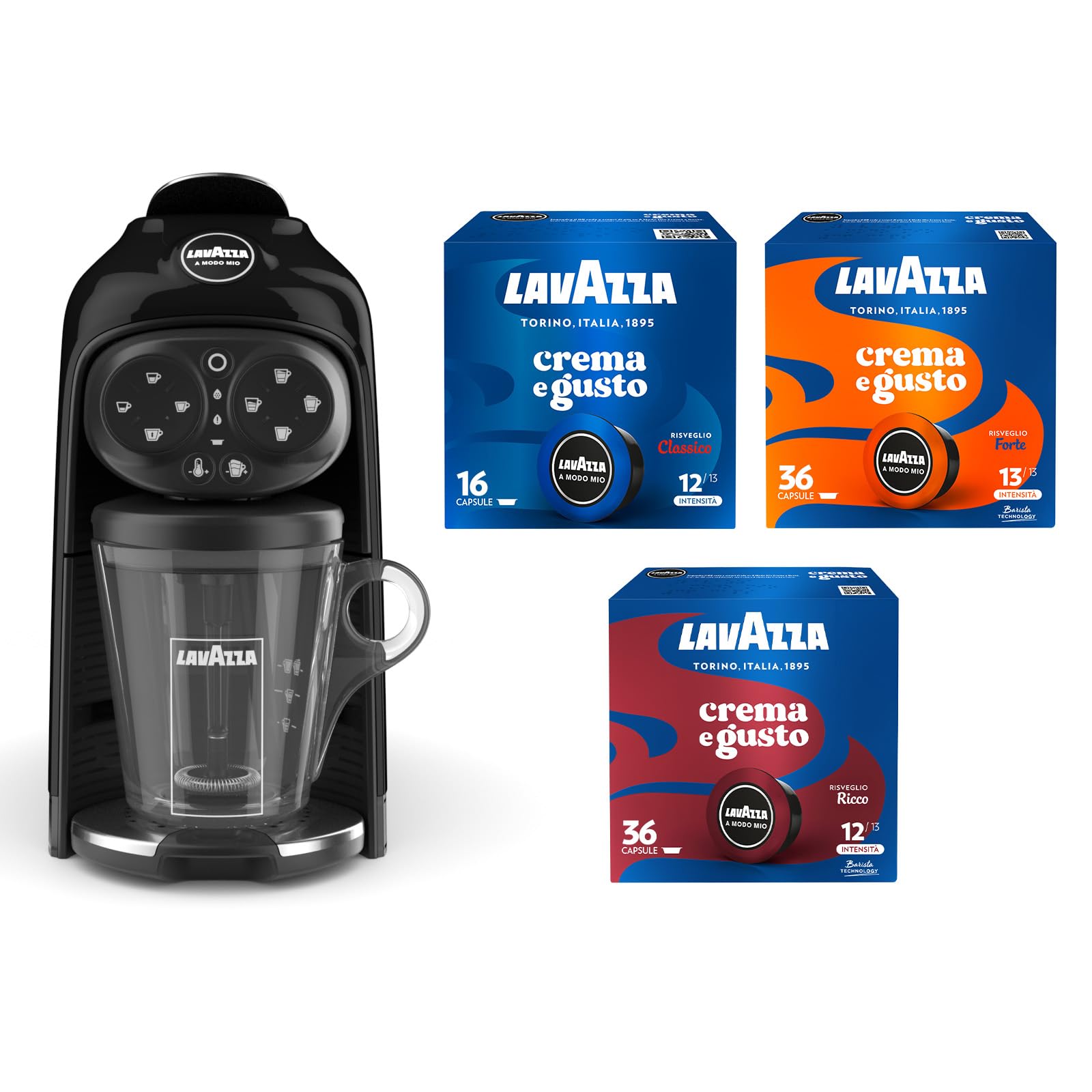 Lavazza A Modo Mio Deséa macchina caffè nera capsule latte