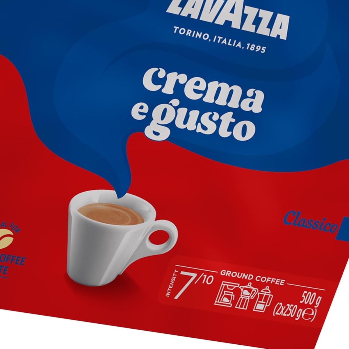 Lavazza Crema e Gusto Classico Caffè Macinato 500 g Cremoso
