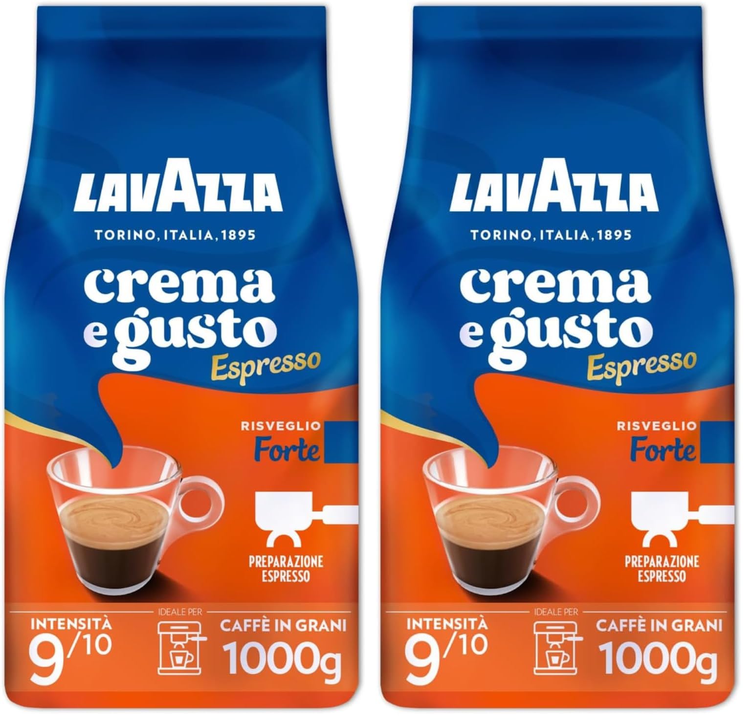 Lavazza Crema e Gusto Forte caffè in grani 1 kg spezie intenso