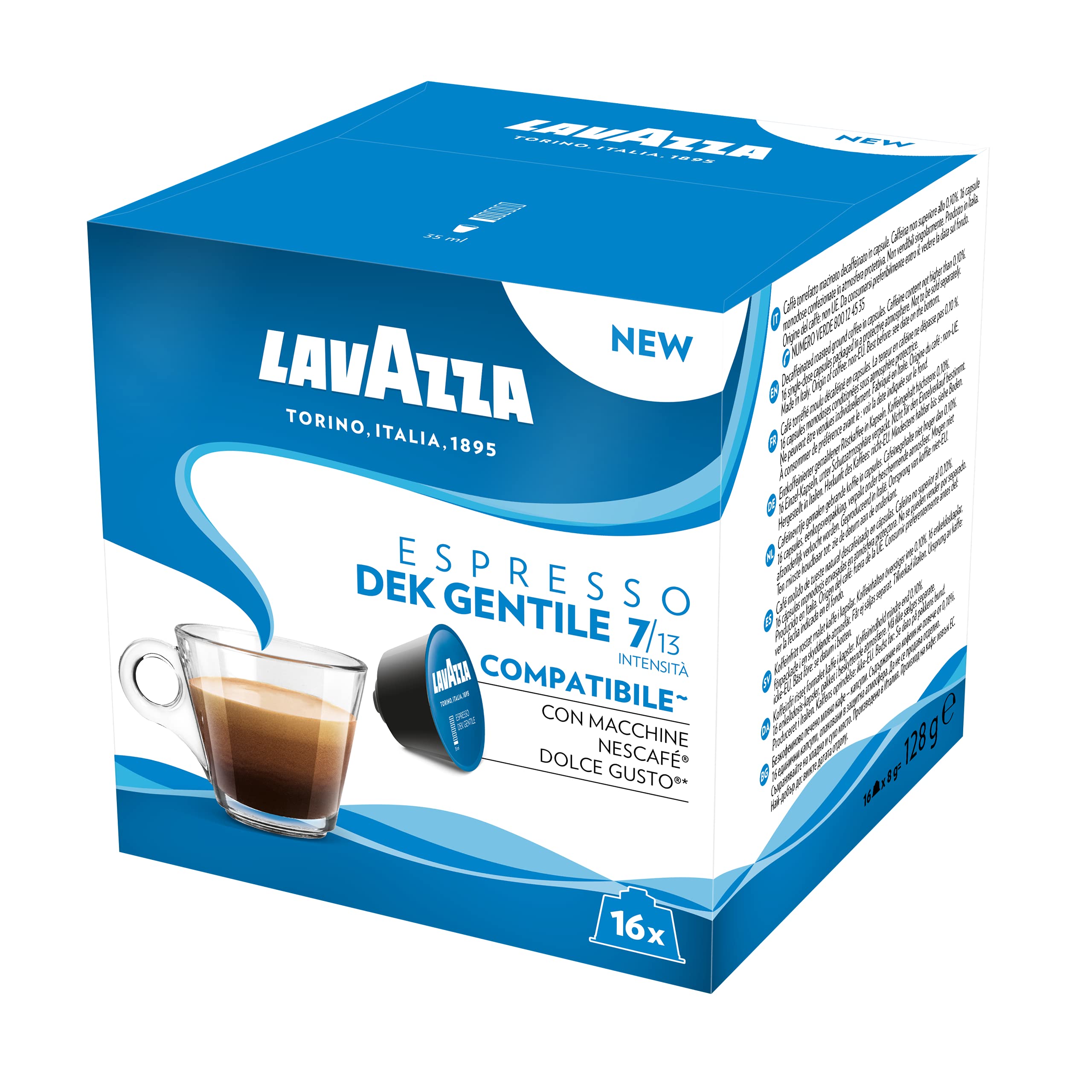 Lavazza Dek Gentile capsule Dolce Gusto decaffeinato 96 pz arabica