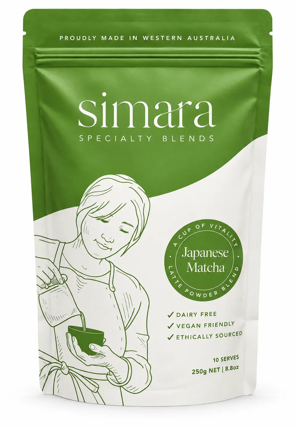 Marziali Premium Matcha tè verde 250 g cocco