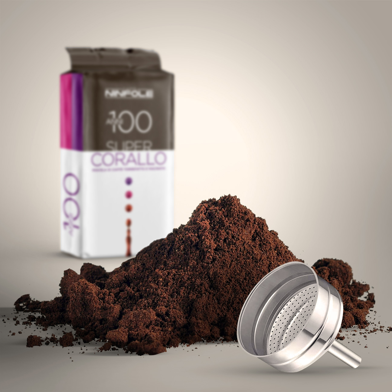 Caffè Ninfole Super Corallo macinato moka morbido cioccolatato