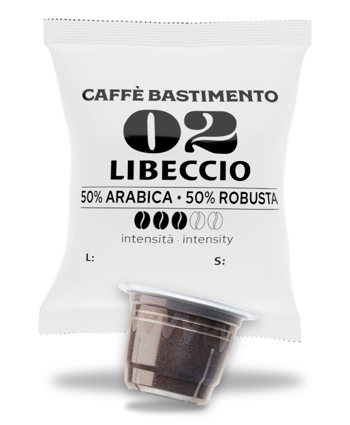 Bastimento Libeccio 02 Capsule Nespresso 50/50 Arabica Robusta