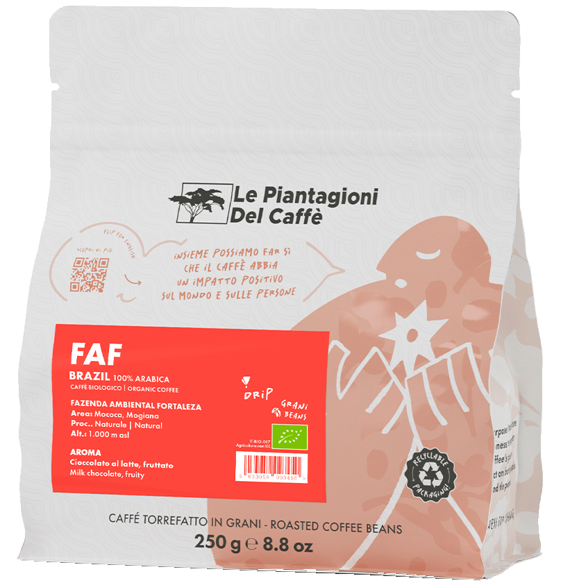 Le Piantagioni FAF arabica Brasile bio cioccolato 250 g