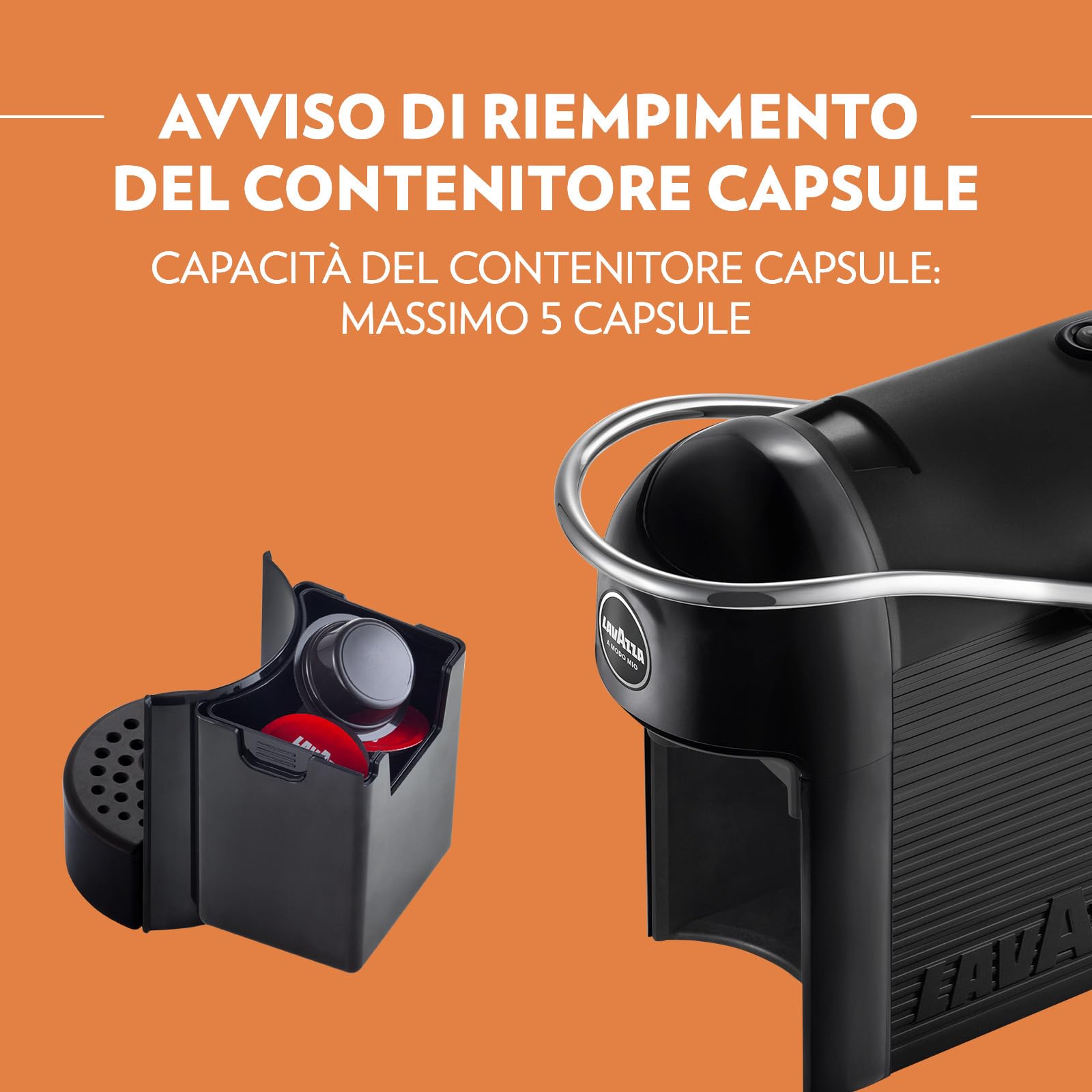 Lavazza Jolie Evo macchina A Modo Mio nera 0,6 L