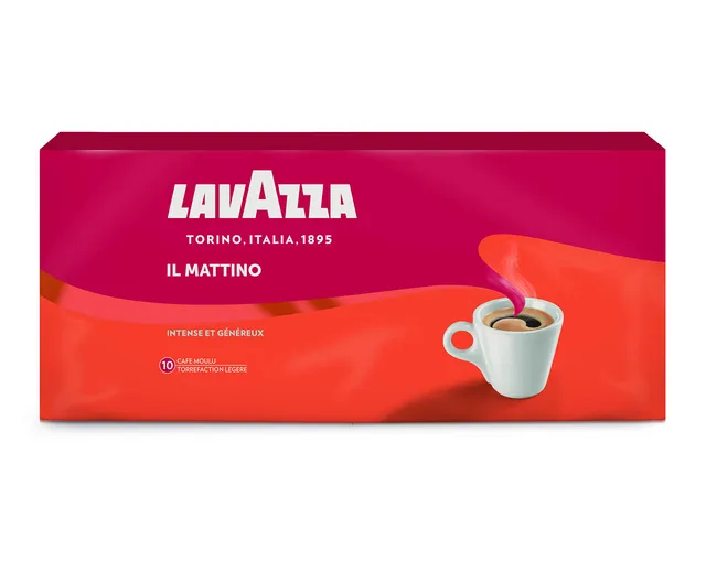 Lavazza Il Mattino Caffè Macinato Filtro 4 x 250 g Note Noci