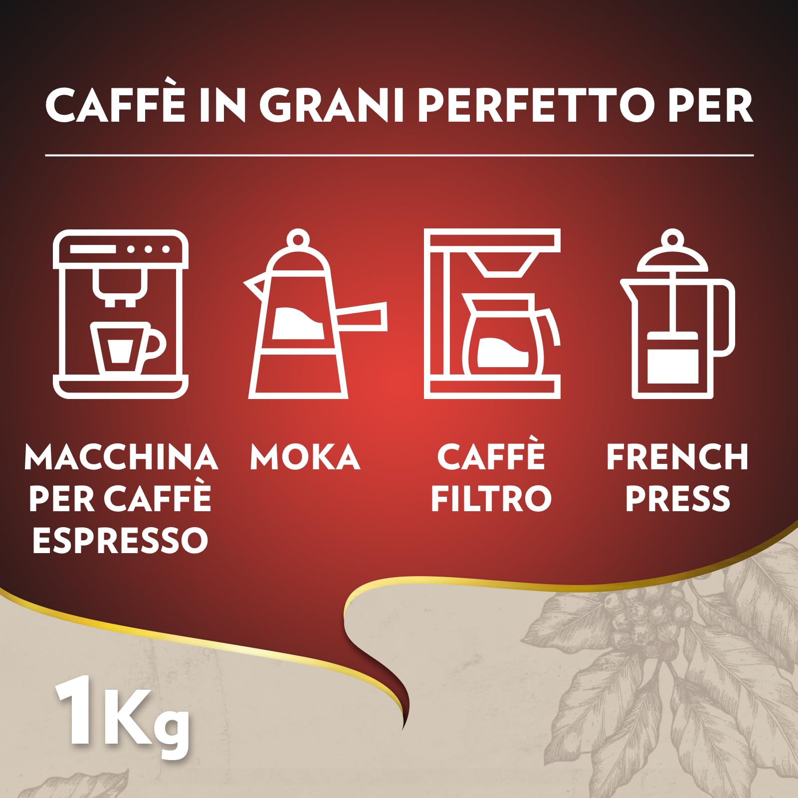 Lavazza Barista Gran Crema caffè in grani 1 kg floreale