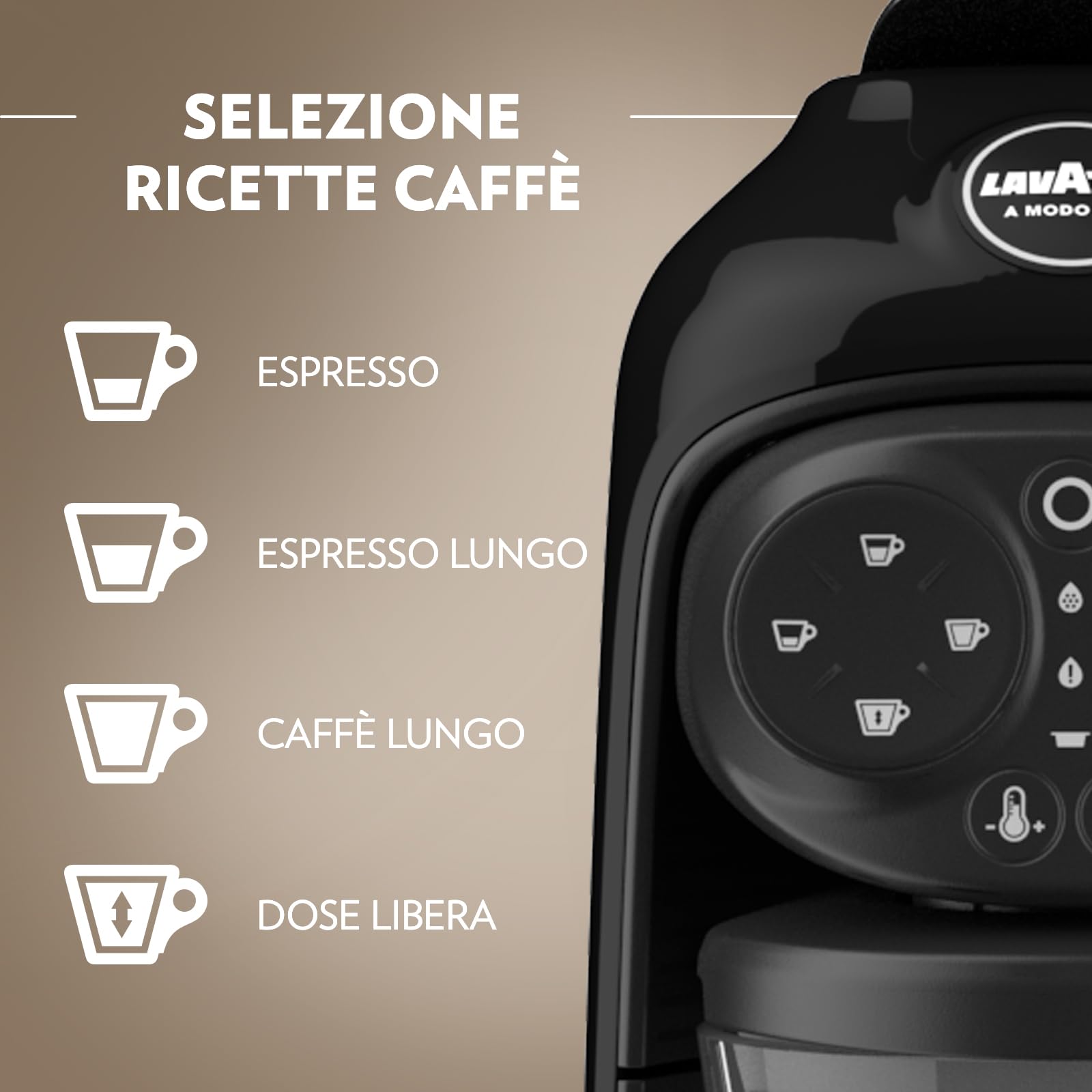 Lavazza A Modo Mio Deséa macchina caffè nera capsule latte
