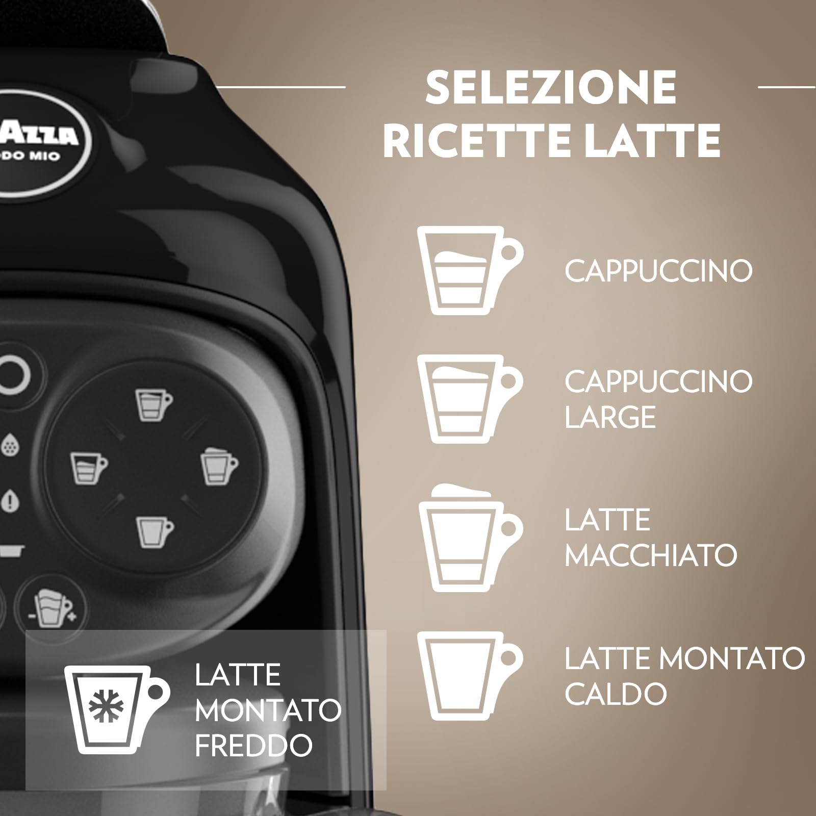 Lavazza A Modo Mio Deséa macchina caffè nera capsule latte
