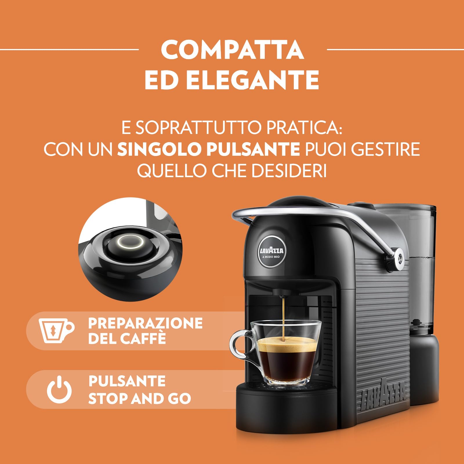 Lavazza Jolie Evo macchina A Modo Mio nera 0,6 L