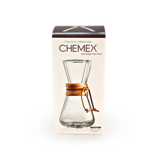 Marziali Chemex Caffettiera in Vetro 500ml 3 Tazze
