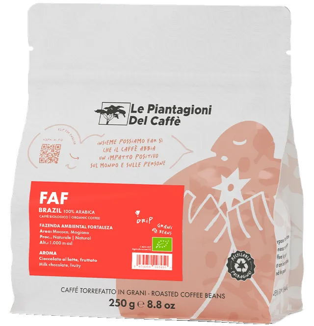 Le Piantagioni FAF arabica Brasile bio cioccolato 250 g