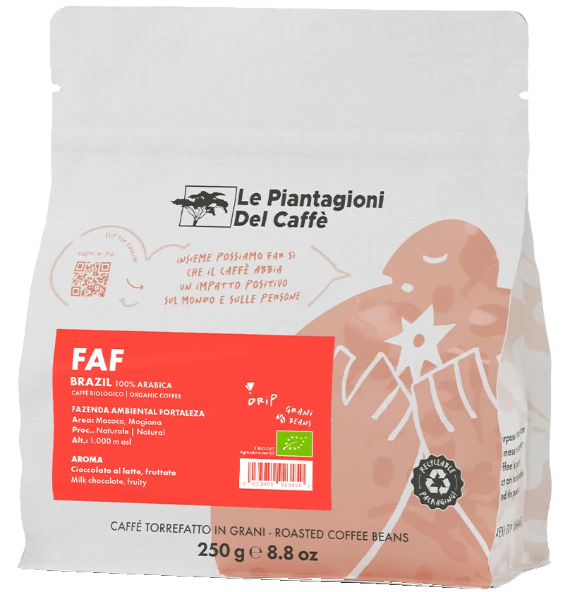 Le Piantagioni FAF arabica Brasile bio cioccolato 250 g