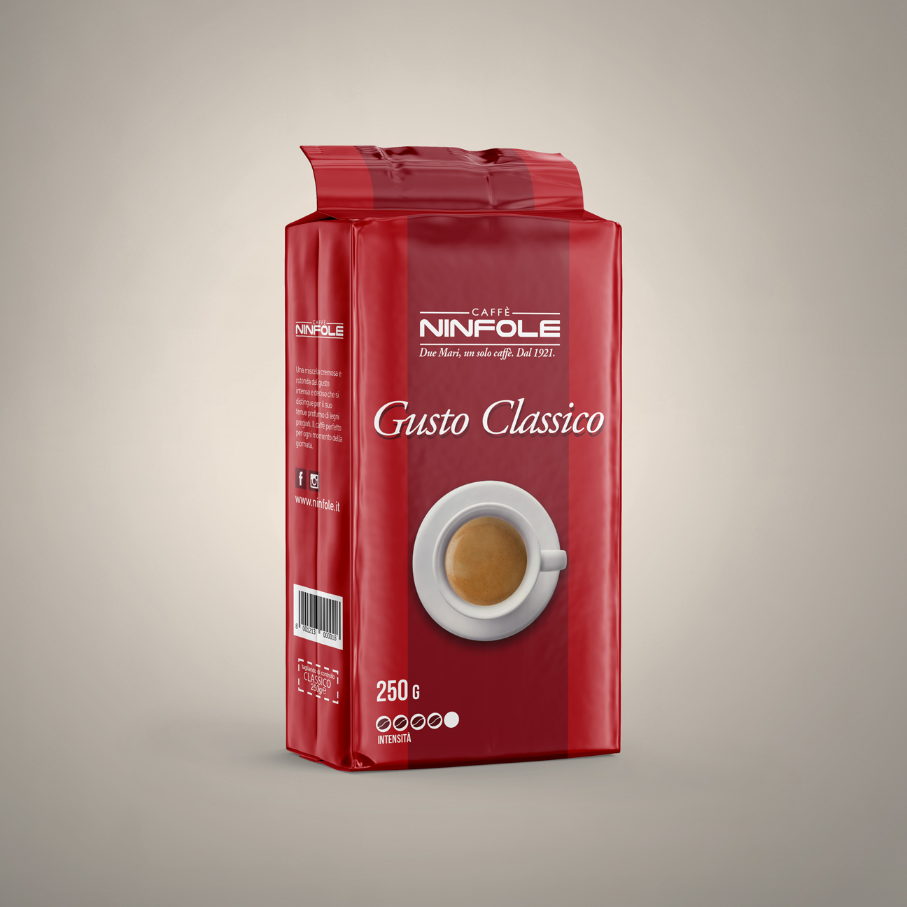 Caffè Ninfole Gusto Classico macinato moka cremoso 250 g