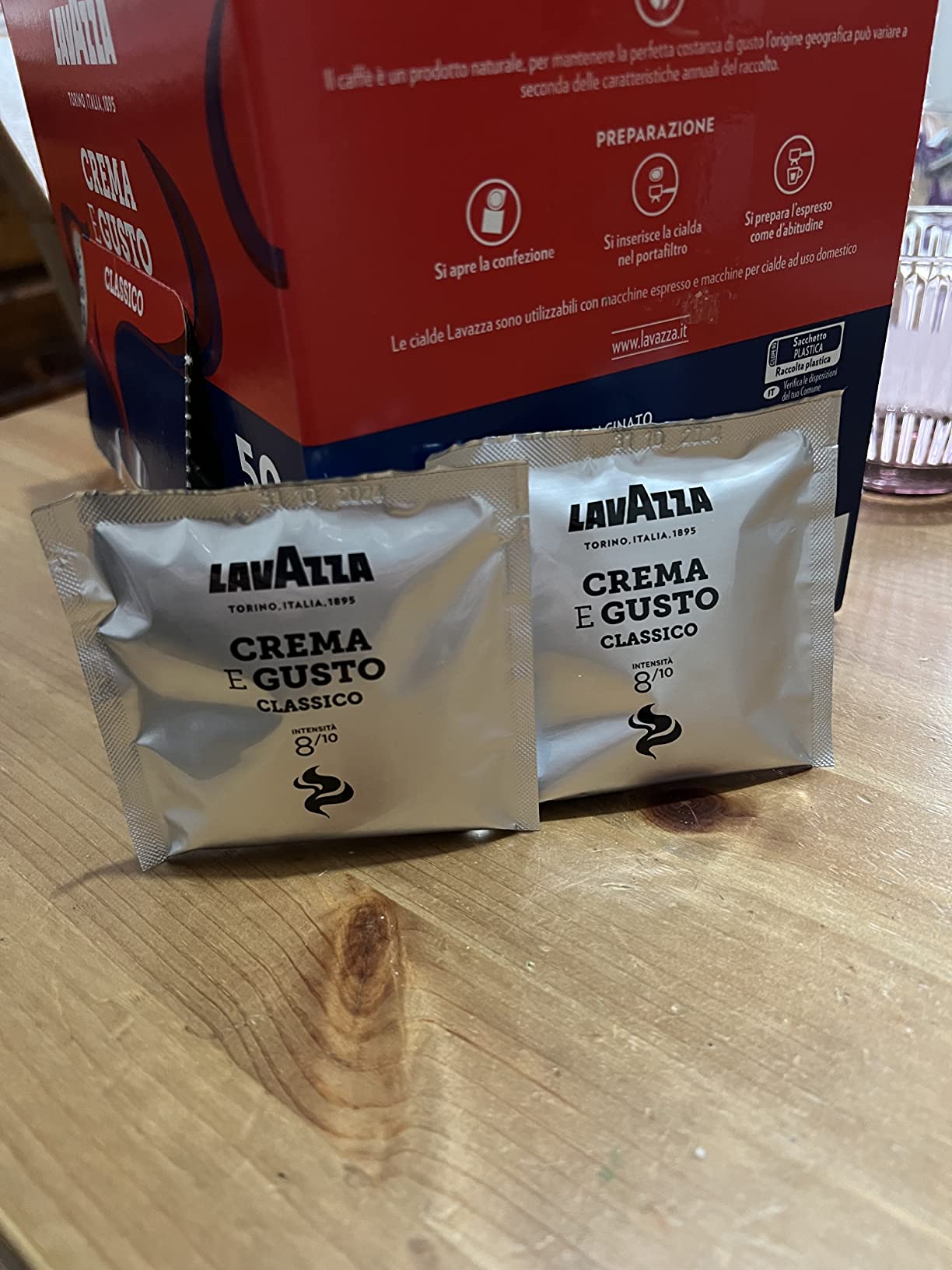 Lavazza Crema e Gusto Classico cialde carta 50 pz legno tabacco