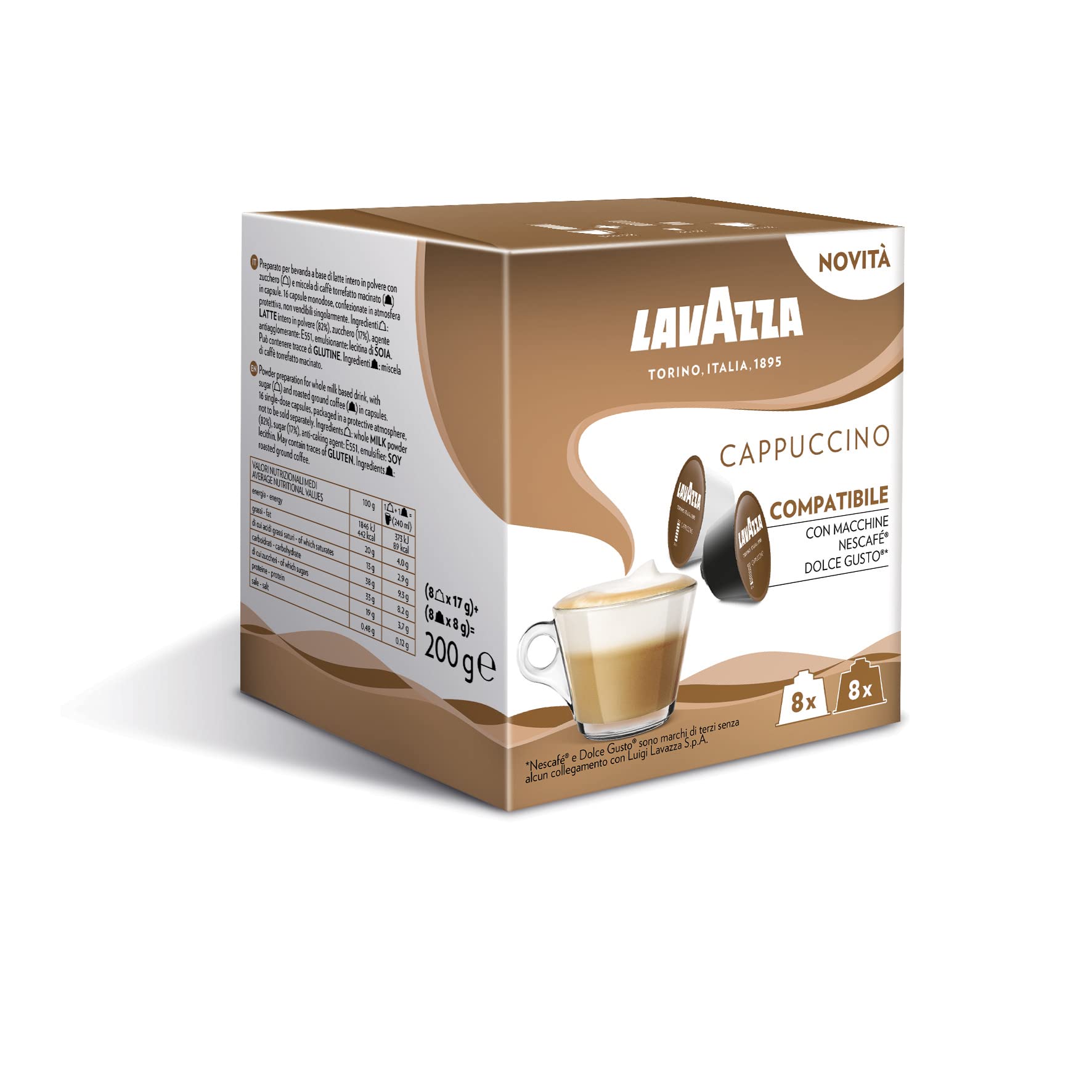 Lavazza Cappuccino capsule Dolce Gusto 96 pz 8+8 x6
