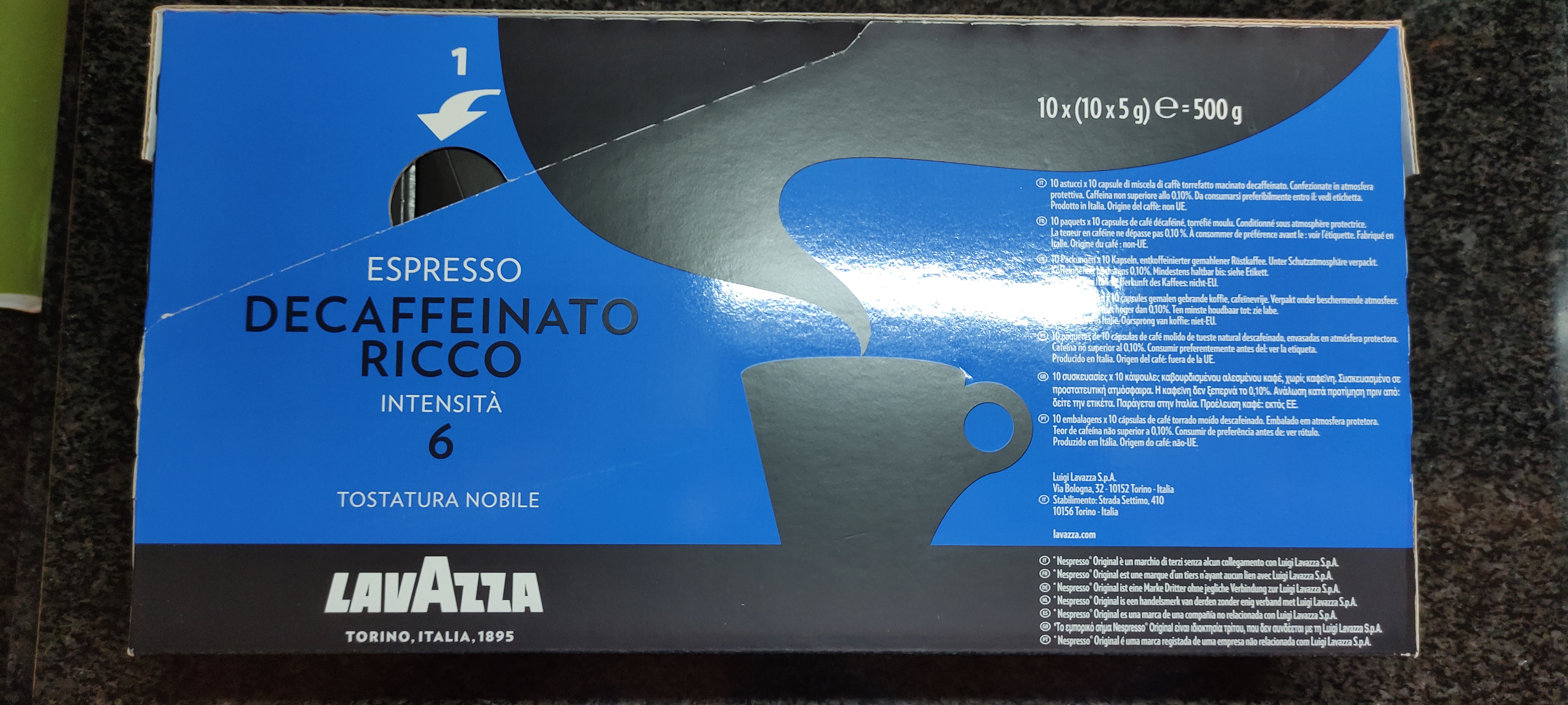 Lavazza Decaffeinato Ricco capsule Nespresso 100 pz dolce